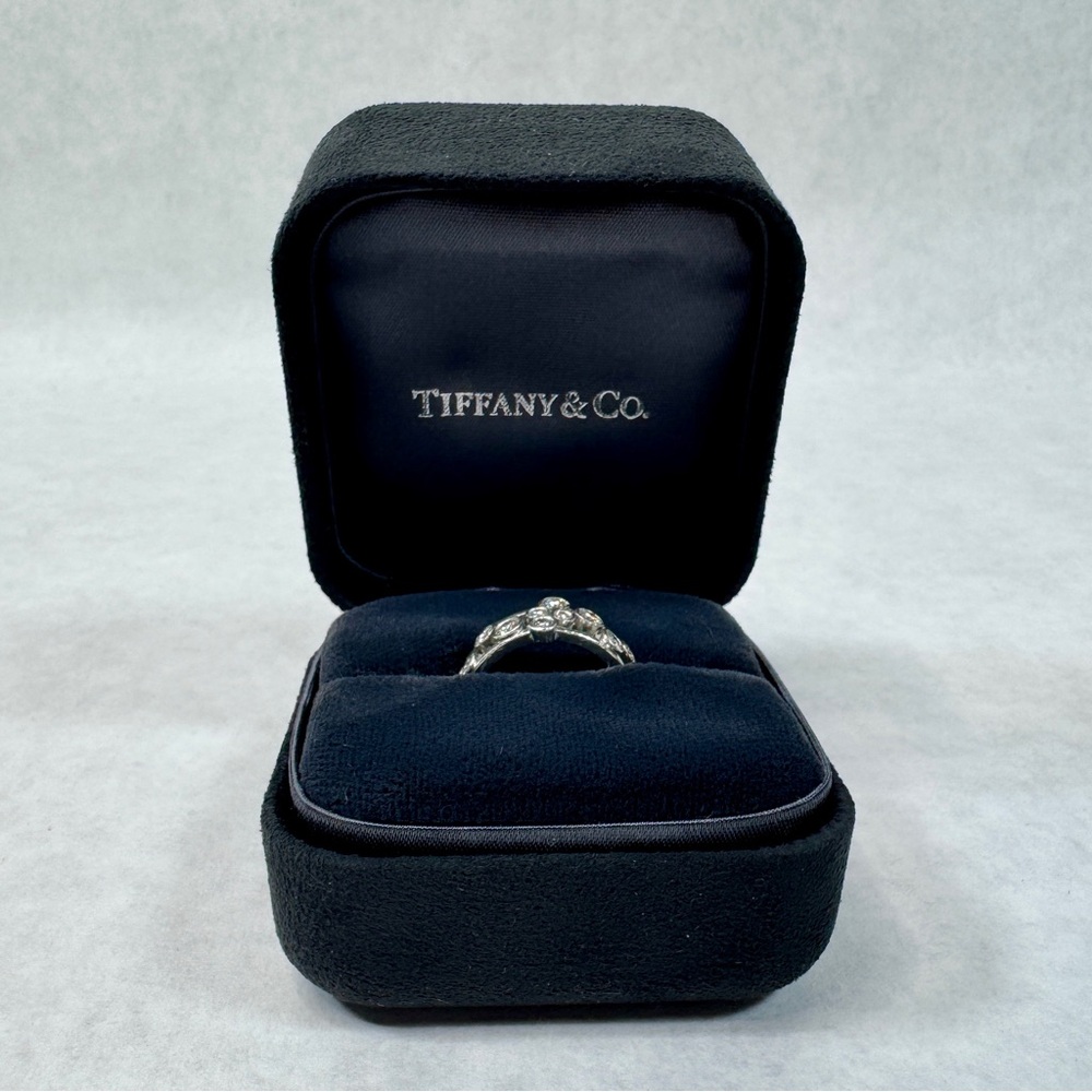 TIFFANY & CO Diamond Platinum Bubble Ring - Sz 6 - Picture 4 of 13